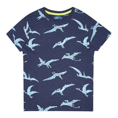 bluezoo Boys' navy pterodactyl print t-shirt